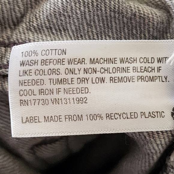 Cat and Jack gray elastic waist relaxed straight leg jeans Size 14 - Picture 7 of 8